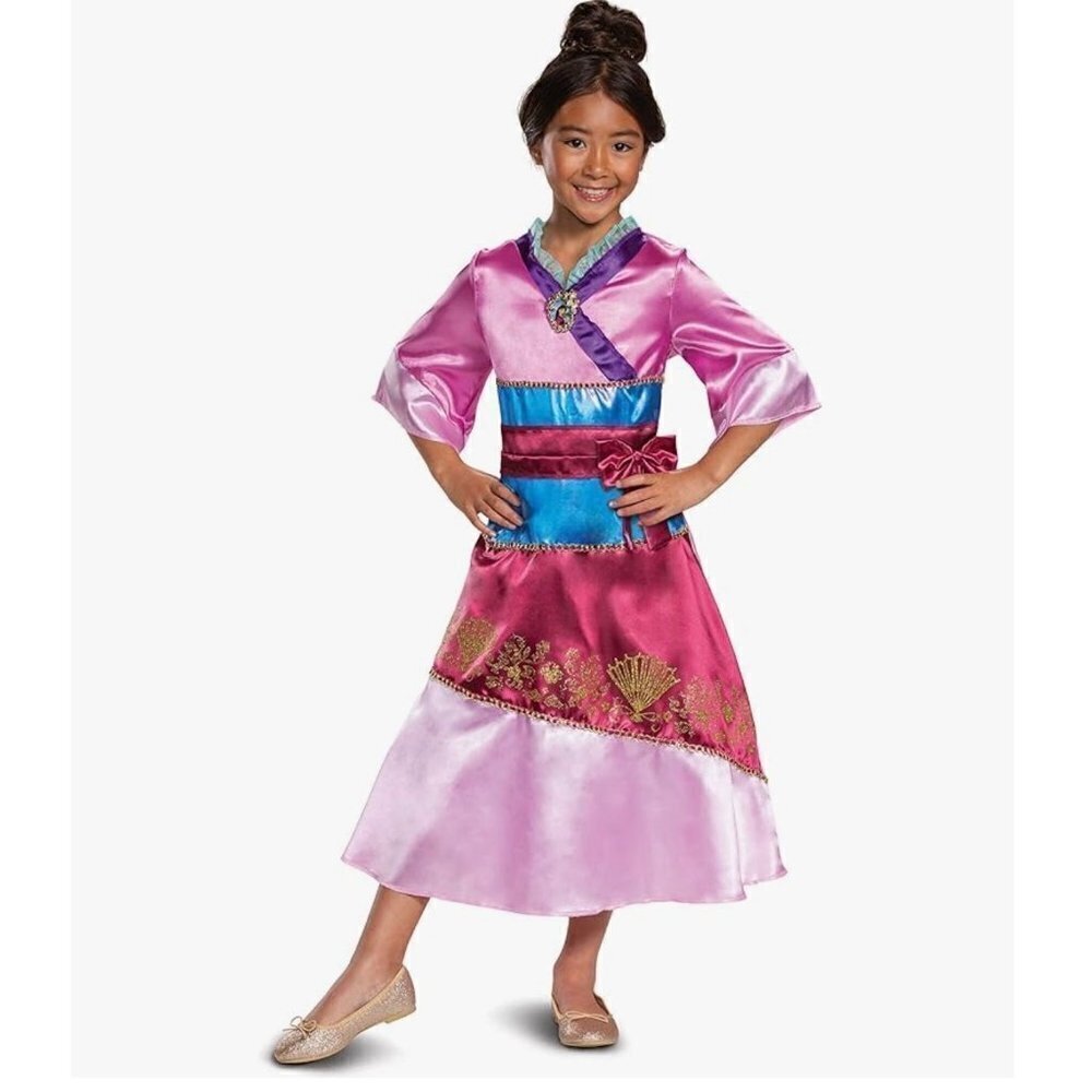 Disguise Disney Princess Mulan Costume Dress Character Cameo Costume Sz Med